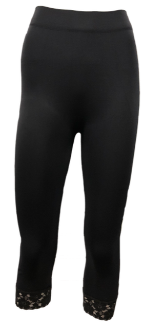 Lace Trimmed Core Capris